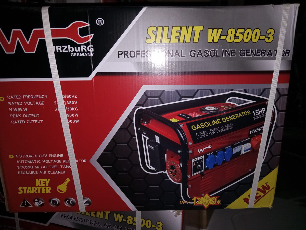 Würzburg Germany Gerador elétrico da gasolina 6500W motor 4 tempos 15hp
