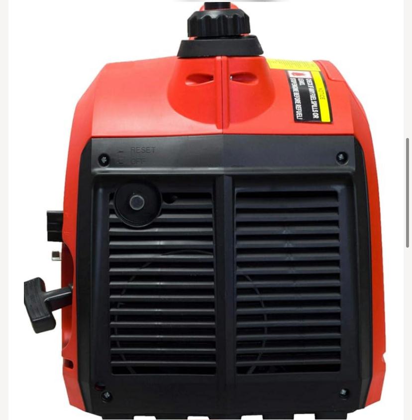 K-tools Gerador inversor a gasolina de 1000W, consumo de energia e nível de ruído baixos, tipo mala