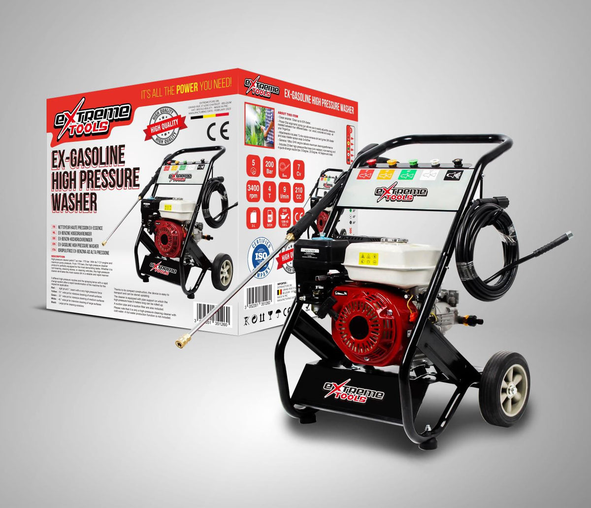 Lavadora de alta pressão a gasolina Extreme Tools