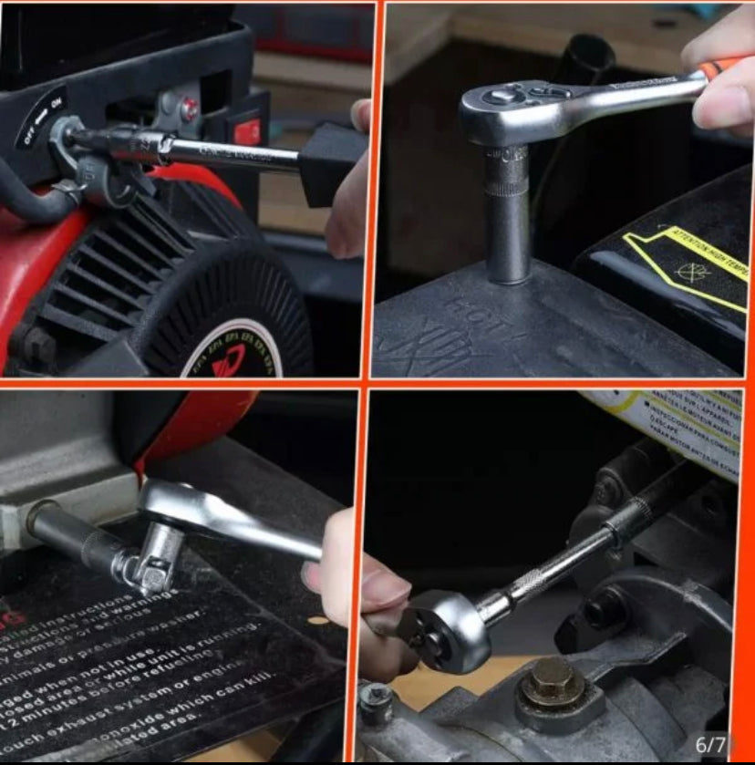 Conjunto de chaves de catraca Extreme Tools ideal para bricolage, reparações ou trabalhos mecânicos