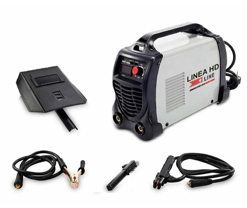 PROFESSIONAL Inverter Welder 300A - 15 KVA of Power IGBT Technology Diret Current DC MMA Display Inclui 2 Eléctrodos, Máscara, Escova - Picareta, Pinça de Suporte de Elétrodo Negativo