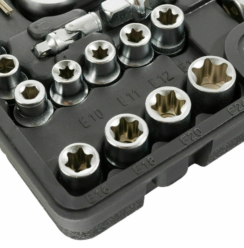 Conjunto de chaves de catraca Extreme Tools ideal para bricolage, reparações ou trabalhos mecânicos