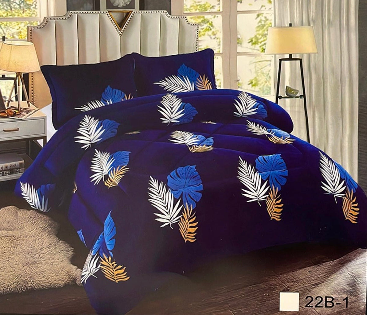 Edredão de inverno em pele de cordeiro com enchimento para todos os tipos de cama de casal com 2 fronhas disponíveis em várias cores