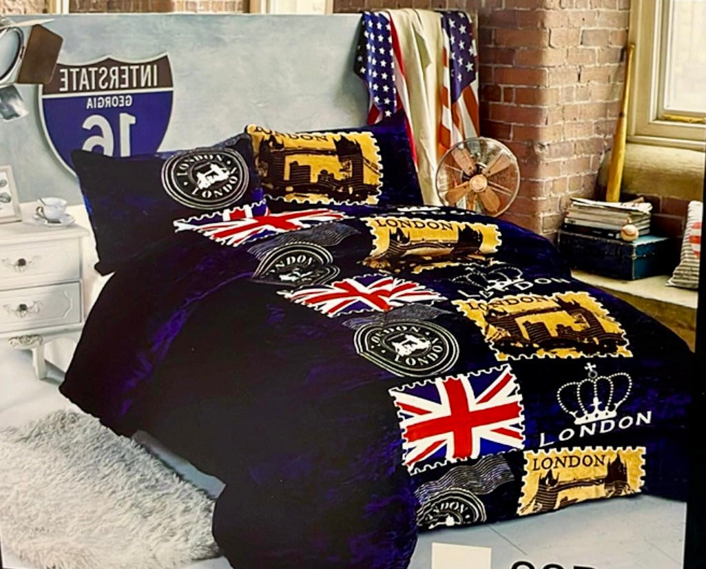Edredão de inverno em pele de cordeiro com enchimento para todos os tipos de cama de casal com 2 fronhas disponíveis em várias cores