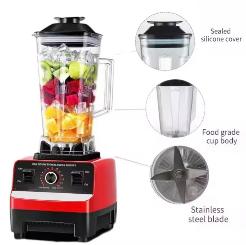 Liquidificador 2 em 1 de 2000 W com capacidade de 2 litros, liquidificador e moinho para café e especiarias