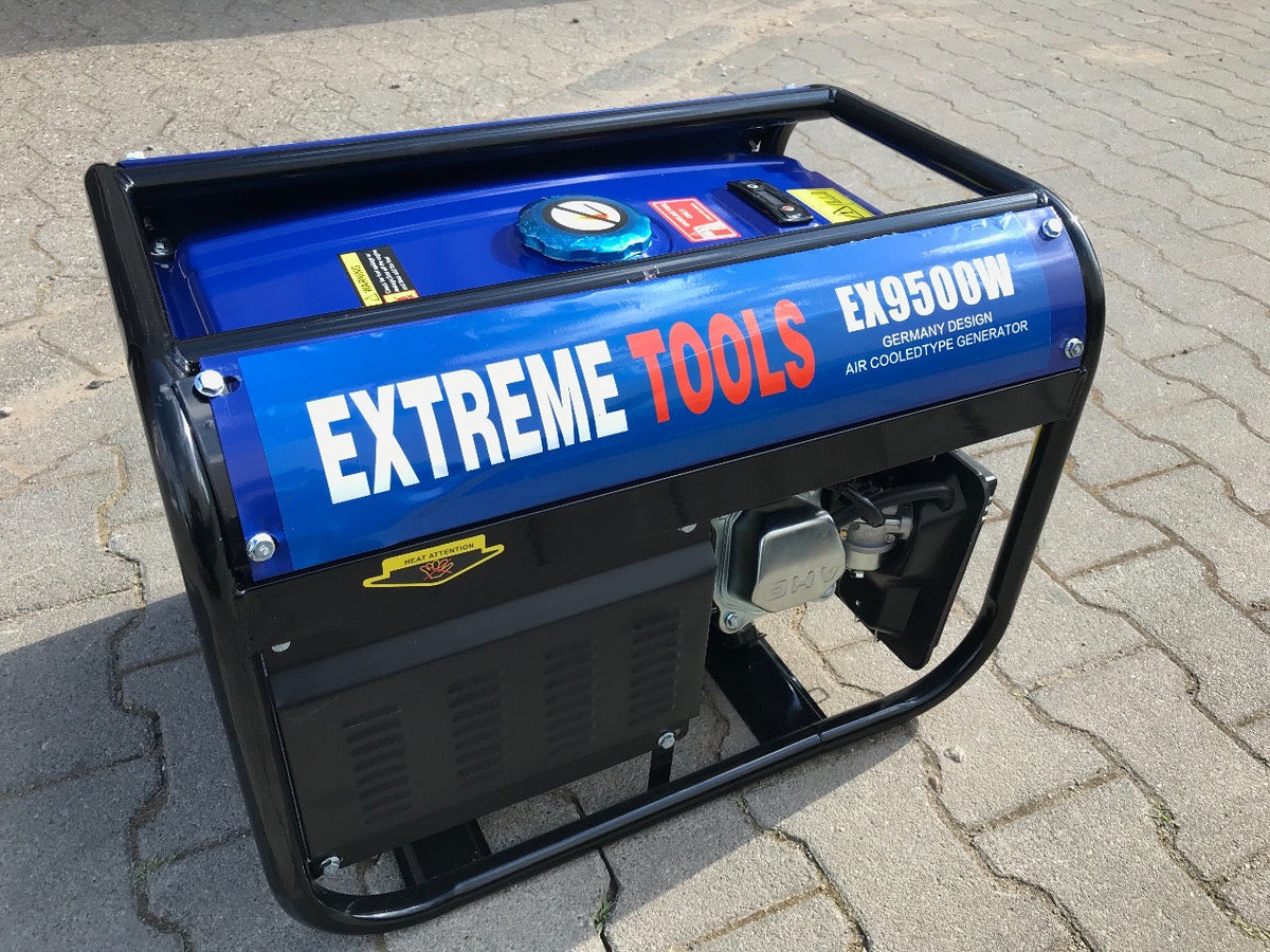 Extreme tools Germany generador eléctrico de gasolina 9500W de potencia motor cuatro tiempos
