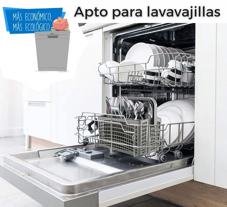 Trem de cozinha de 6 peças em aço inoxidável com tampas - Adequado para todos os tipos de fogões