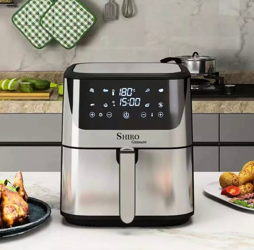 Shiro Air Fryer 8,5 litros 1800W 10 programas com ecrã tátil LED