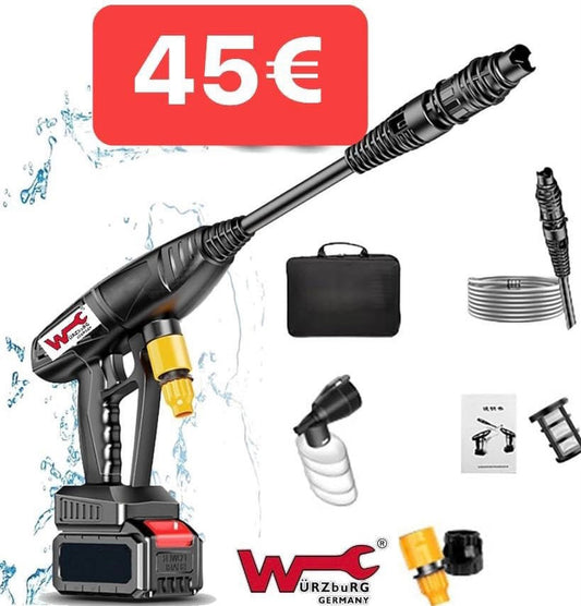 Lavadora de alta pressão portátil a bateria de 580 PSI com bateria de 4,0 Ah e bico giratório, ideal para automóveis, barcos e jardins