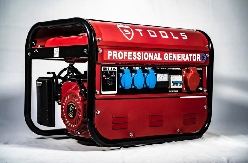 STOOLS Germany Gerador elétrico a gasolina 8500W de funcionamento silencioso com 4 tomadas 15litros Motor a 4 tempos