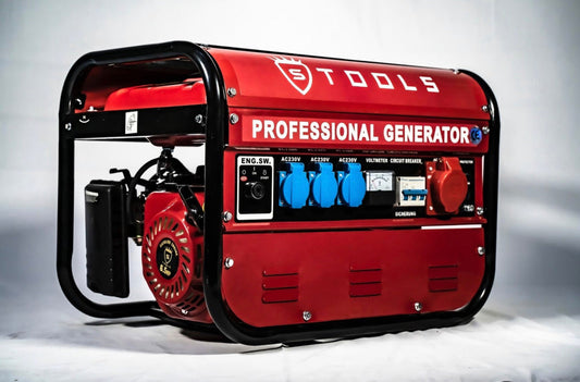 STOOLS Germany Gerador elétrico a gasolina 8500W de funcionamento silencioso com 4 tomadas 15litros Motor a 4 tempos