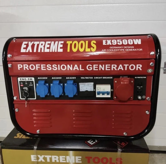 Gerador de energia a gasolina Extreme Tools Germany 9500W com motor a quatro tempos
