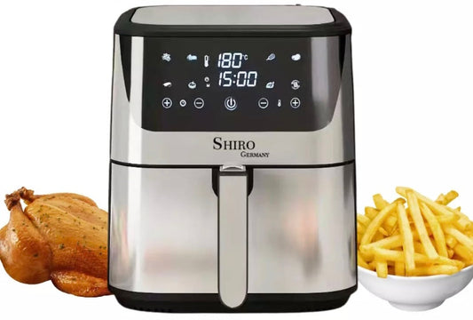 Shiro Air Fryer 8,5 litros 1800W 10 programas com ecrã tátil LED