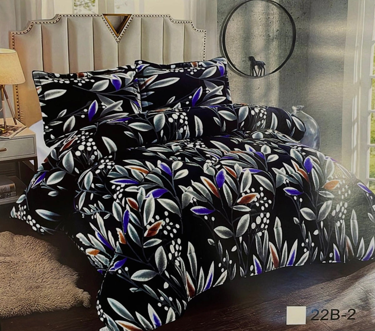 Edredão de inverno em pele de cordeiro com enchimento para todos os tipos de cama de casal com 2 fronhas disponíveis em várias cores