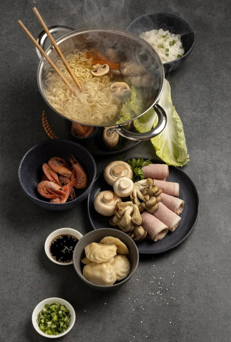 Trem de cozinha de 6 peças em aço inoxidável com tampas - Adequado para todos os tipos de fogões