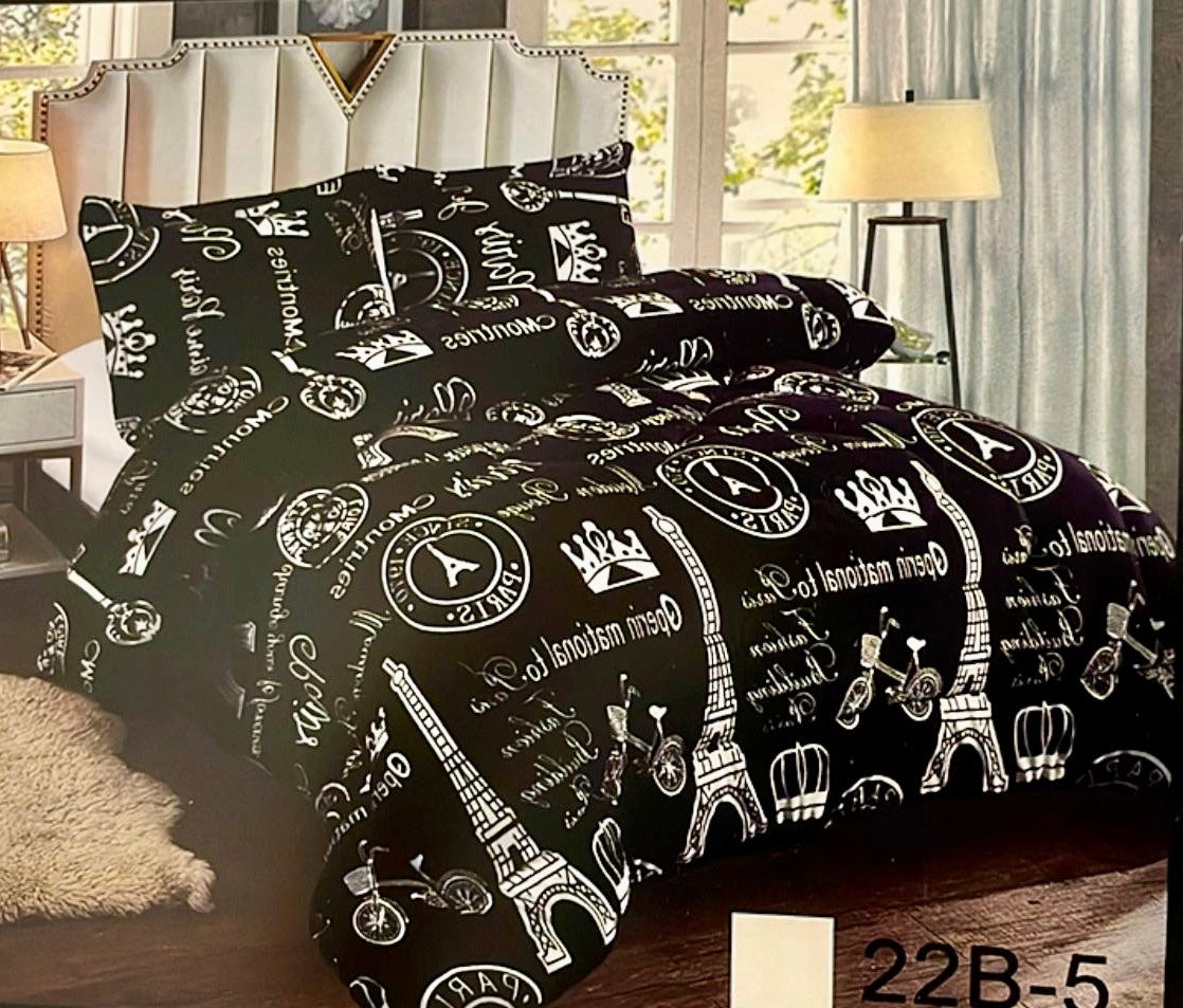 Edredão de inverno em pele de cordeiro com enchimento para todos os tipos de cama de casal com 2 fronhas disponíveis em várias cores