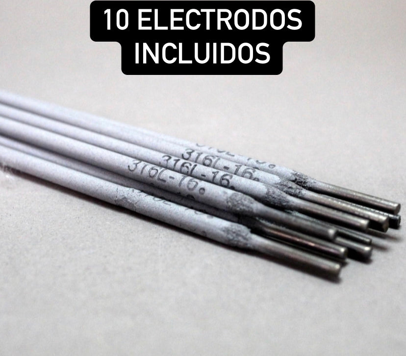 Soldador inversor KRAFT MÜLLER PROFESSIONAL 350A com tecnologia IGBT e display LED. Inclui 10 elétrodos, máscara, escova - picareta, braçadeira porta-elétrodos negativo.