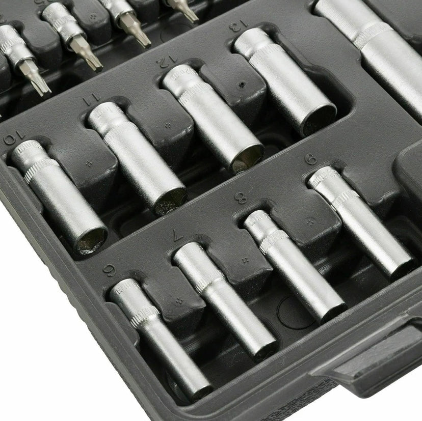 Conjunto de chaves de catraca Extreme Tools ideal para bricolage, reparações ou trabalhos mecânicos