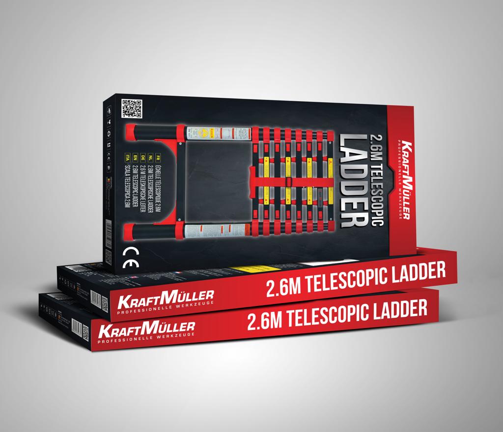 Escada telescópica KRAFT MÜLLER Premium extensível até 5,60 m