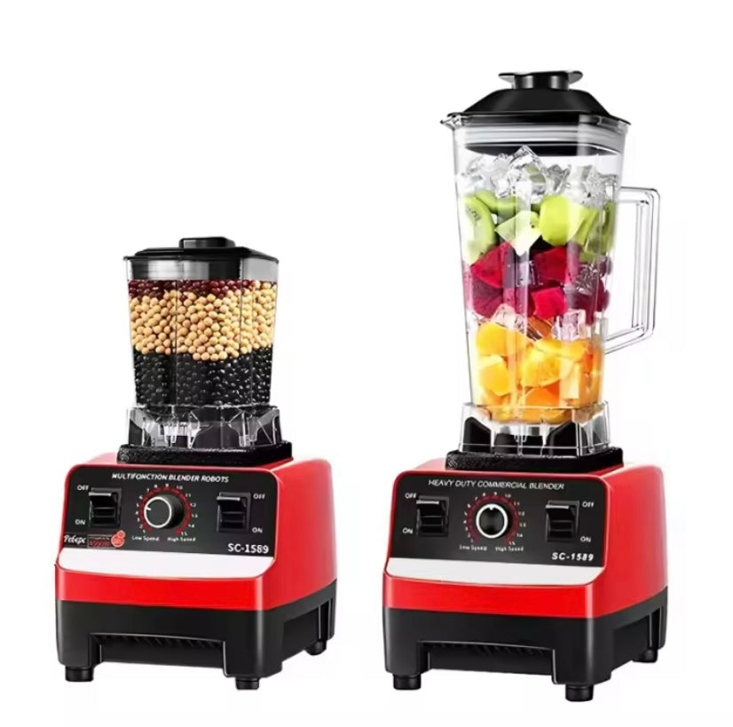 Liquidificador 2 em 1 de 2000 W com capacidade de 2 litros, liquidificador e moinho para café e especiarias