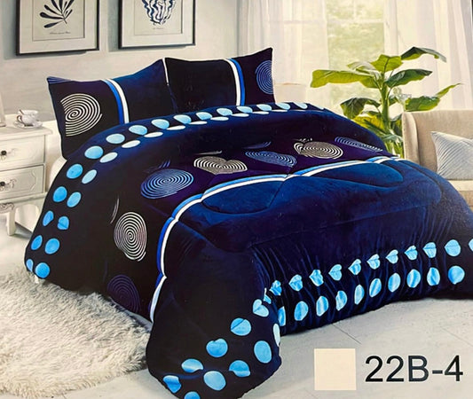 Edredão de inverno em pele de cordeiro com enchimento para todos os tipos de cama de casal com 2 fronhas disponíveis em várias cores
