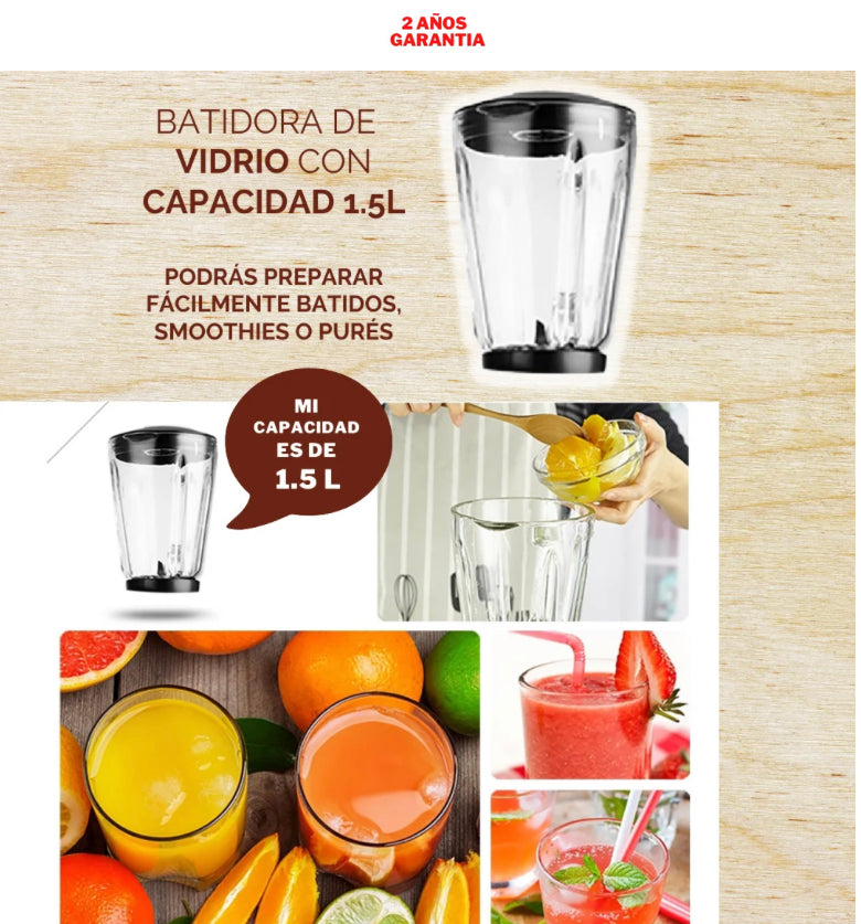 Robot de cozinha Homelux 3 em 1, 10 litros, 2300 W, taça em aço inoxidável, 6 velocidades. Cores: Vermelho, Preto e Cinza