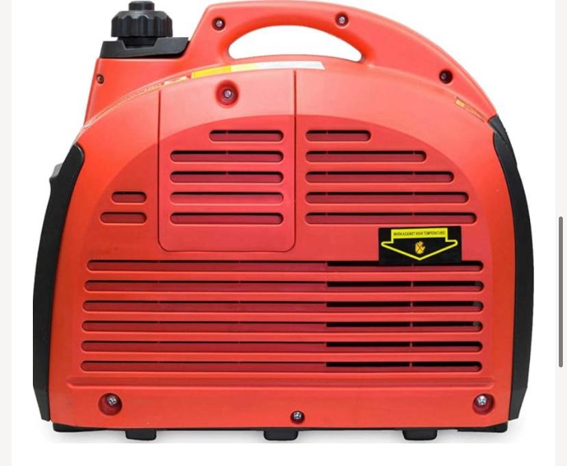 K-tools Gerador inversor a gasolina de 1000W, consumo de energia e nível de ruído baixos, tipo mala
