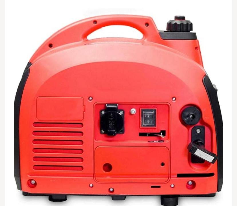 K-tools Gerador inversor a gasolina de 1000W, consumo de energia e nível de ruído baixos, tipo mala