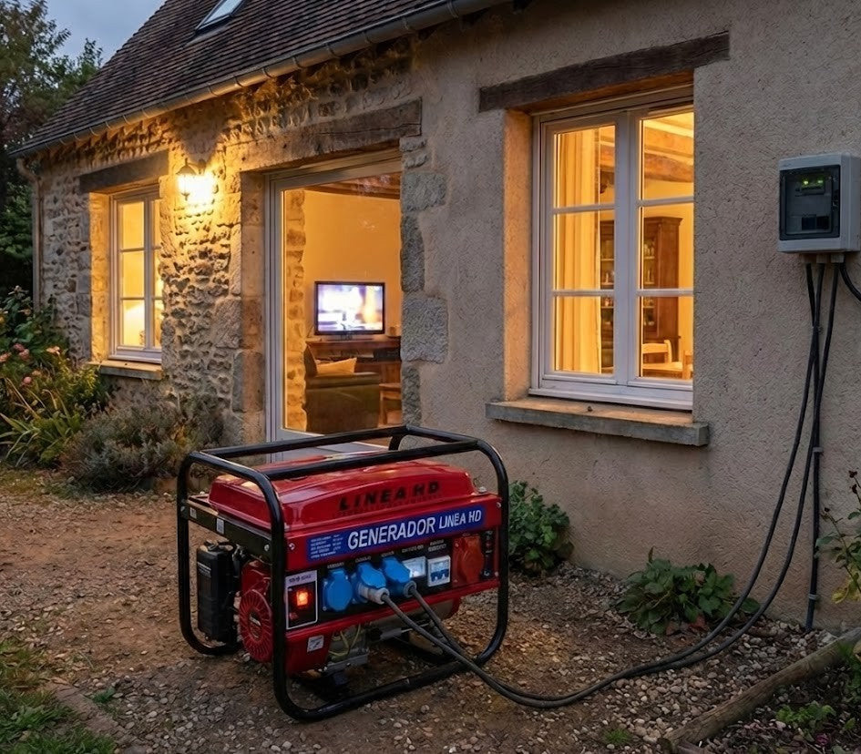 Gerador a gasolina Linea HD, 6000W, 230/380 V, motor 4 tempos, tanque de 15 L, trifásico e monofásico
