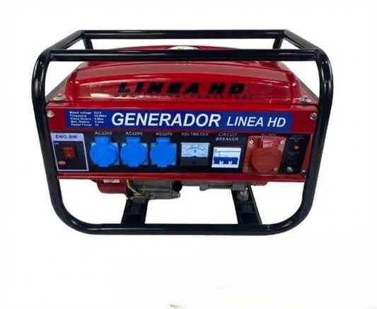 Gerador a gasolina Linea HD, 6000W, 230/380 V, motor 4 tempos, tanque de 15 L, trifásico e monofásico